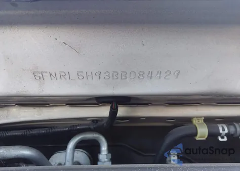 2011 Honda Odyssey Touring/Touring Elite z USA, uszkodzony, nr VIN 5FNRL5H93BB084429